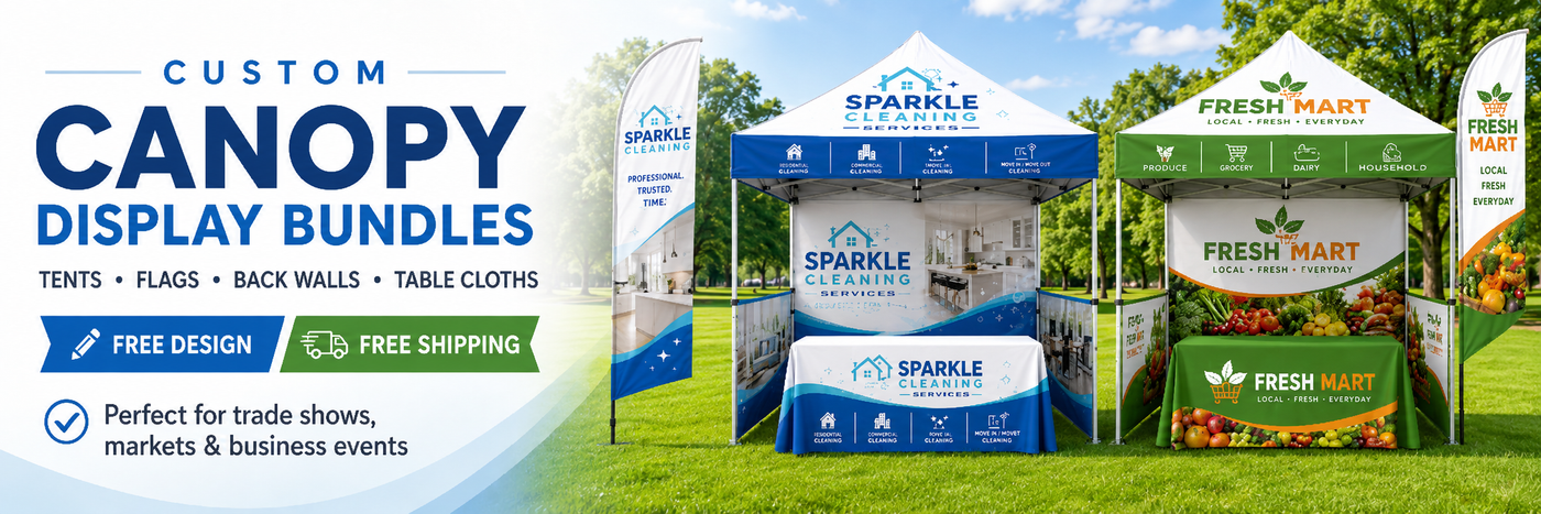 Custom canopy tents and event displays